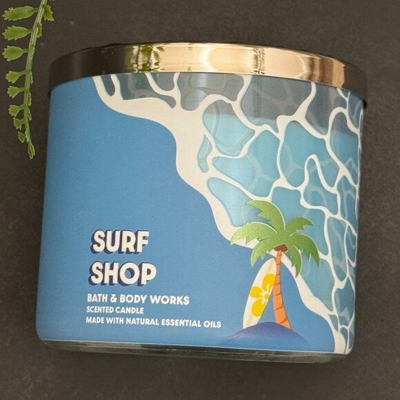 BBW Surf Shop Bath & Body Works 3 Wick Candle - Picture 5 of 10